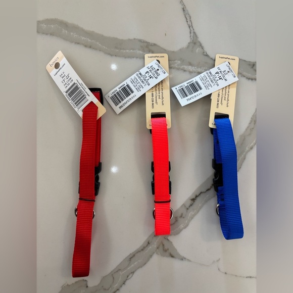 Lupine Basics Dog Collars - Red and Blue - Picture 2 of 2